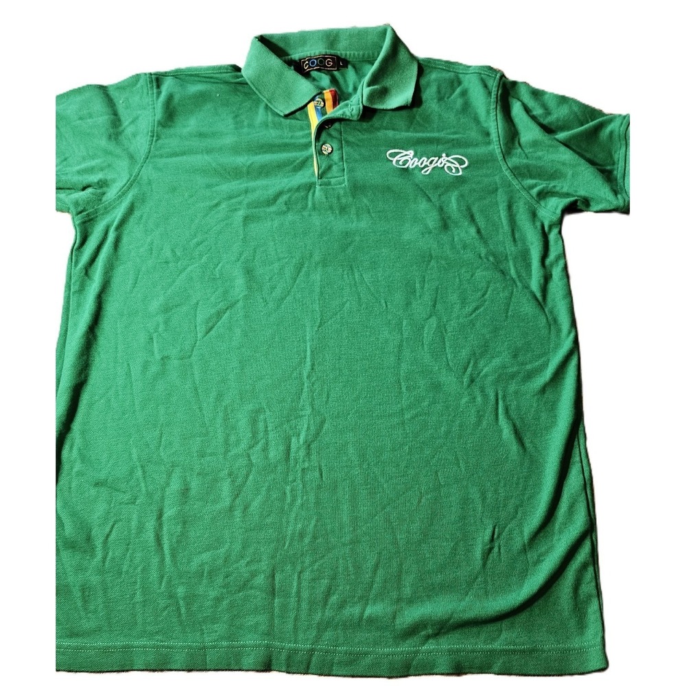 COOGI Men's Short Sleeve Polo Shirt Green SZ L